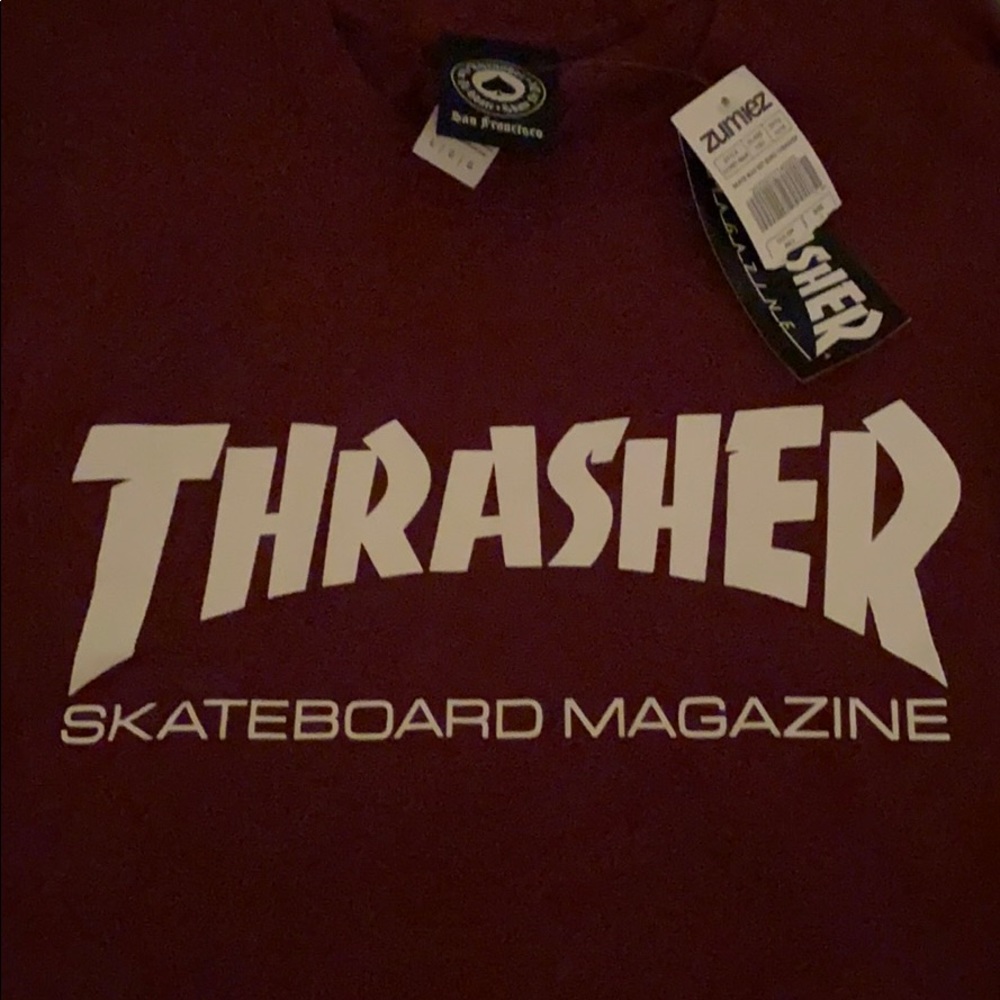 Thrasher Maroon shirt